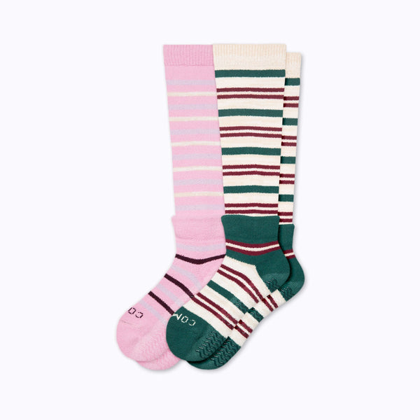 CozyGrip Compression Slipper Socks - 2 Pack Bundle