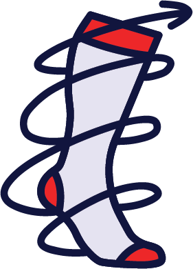 Icon to illustrate the moisture-wicking properties of COMRAD's compression socks
