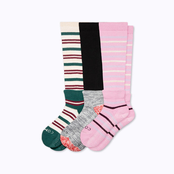 CozyGrip Compression Slipper Socks - 3 Pack
