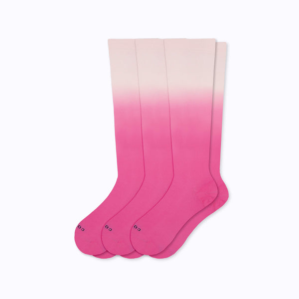 Knee-High Compression Socks – 3 Pack Ombre (20-30 mmHg)