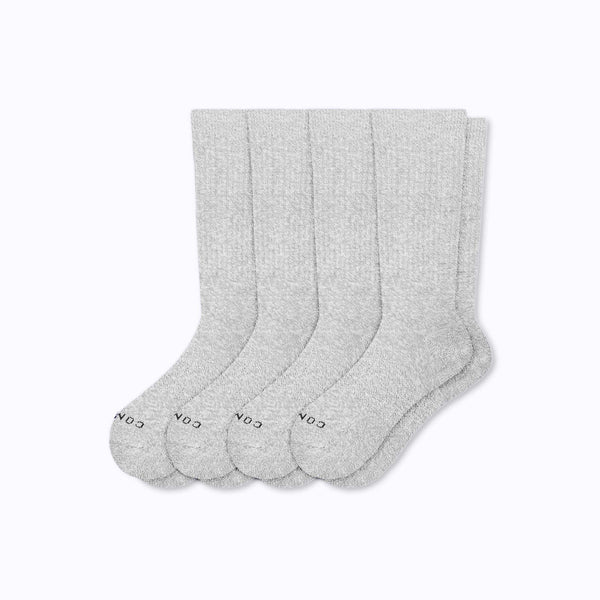 Combed Cotton Crew Socks - 4 Pack