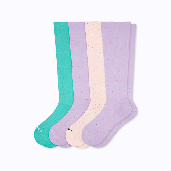 Recycled Cotton Compression Socks - 4 Pack
