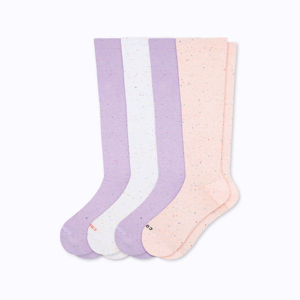 Recycled Cotton Compression Socks - 4 Pack