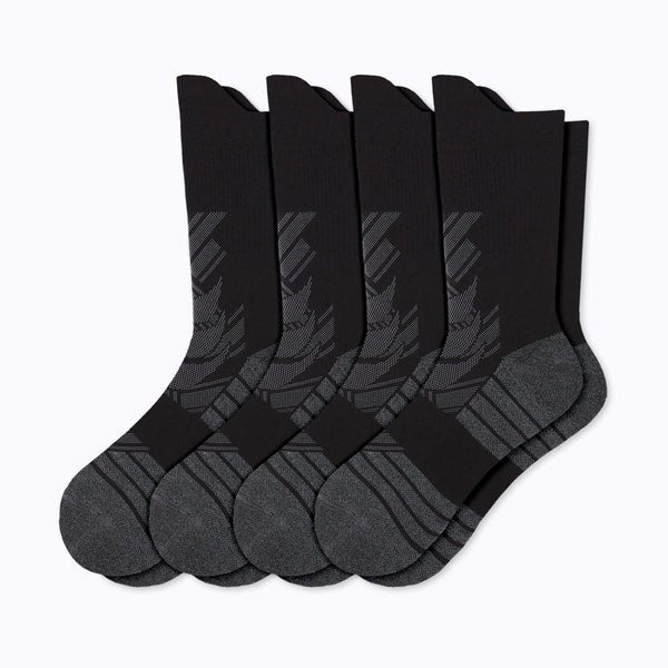 Running Crew Compression Socks - 4 Pack