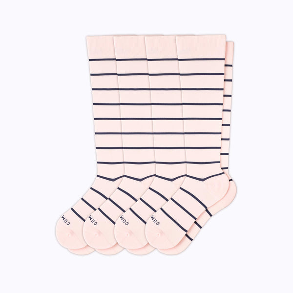 Knee-High Compression Socks – 4 Pack Stripes