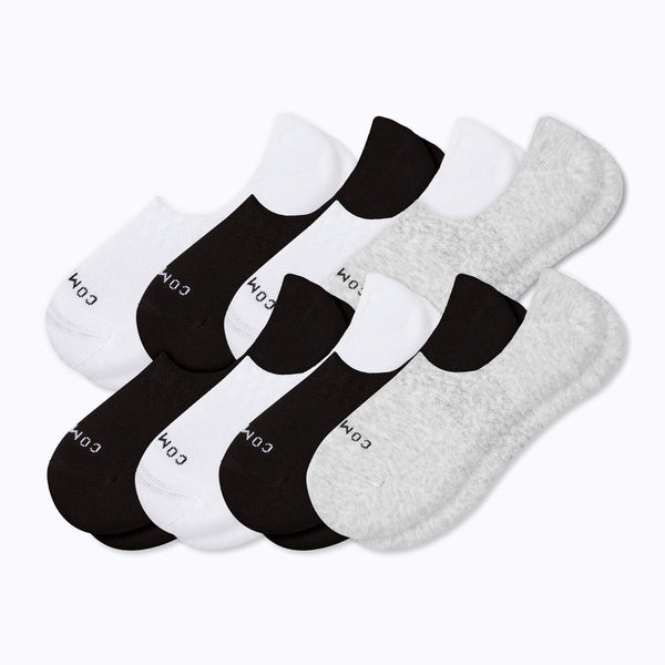 Combed Cotton No Show Socks - 8 Pack