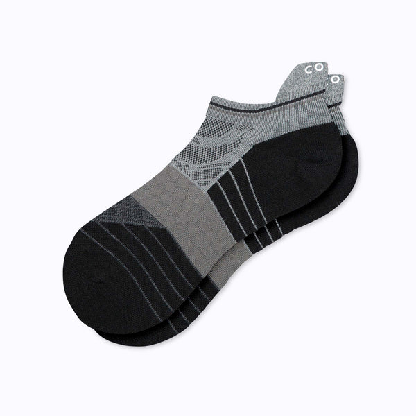 Running Ankle Compression Socks - Grey/Black
