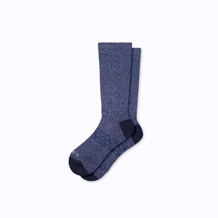 a pair of combed cotton, knee-high compression socks in blue from Comrad Socks
