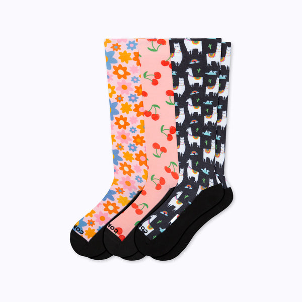 Cute Compression Socks - 3 Pack