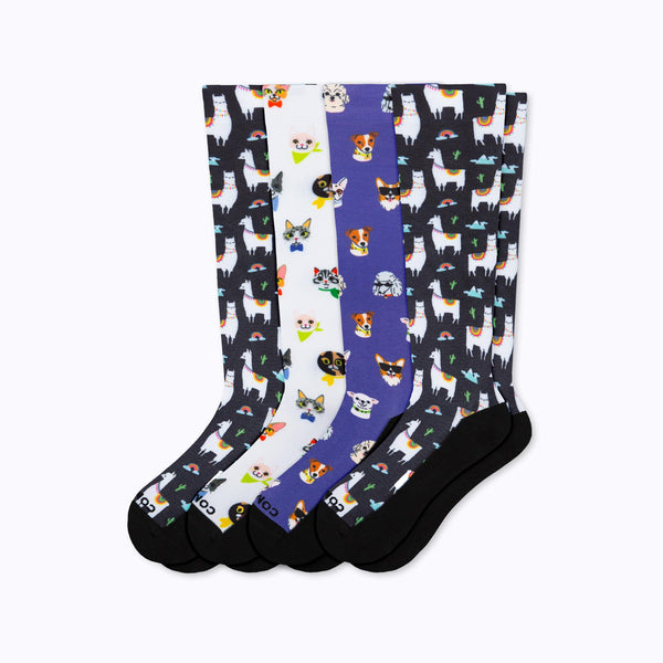 Cute Compression Socks - 4 Pack