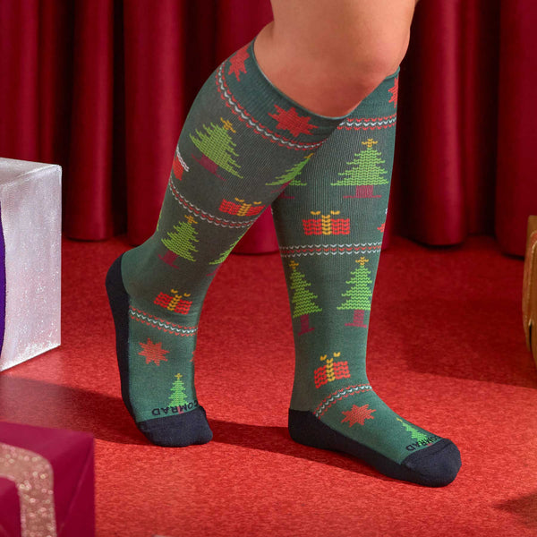 Christmas Knee High Compression Socks