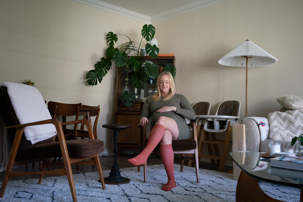 Compression socks for sitting top