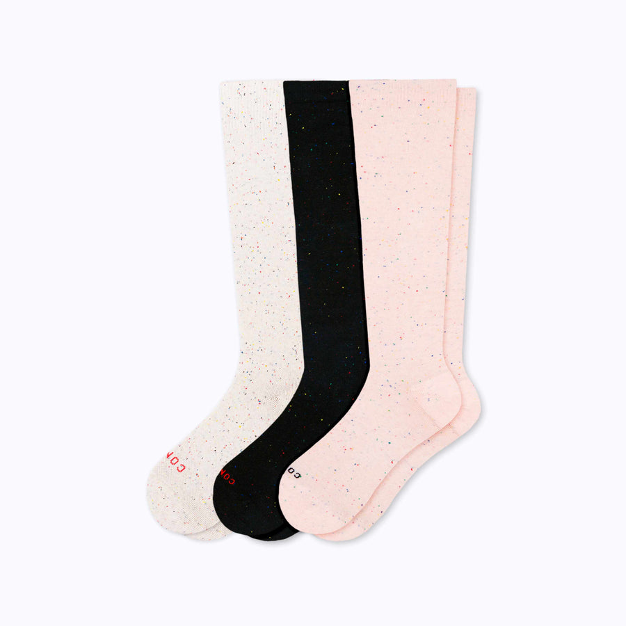 Recycled Cotton Compression Socks – 3-Pack