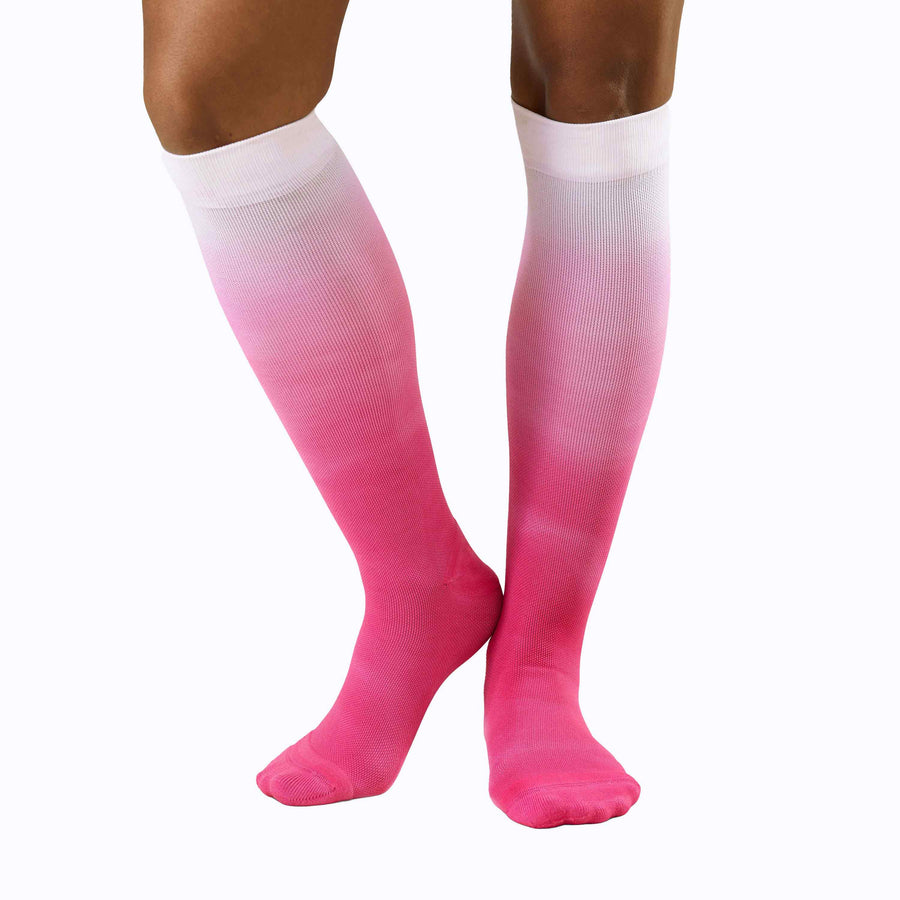 Knee-High Compression Socks  – 3-Pack Double-Dip Ombre