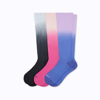 Knee-High Compression Socks – 3 Pack Ombre
