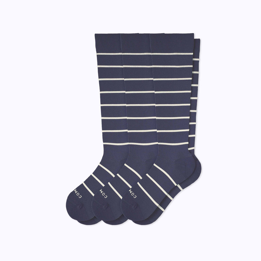 Knee-High Compression Socks – 3-Pack Stripes