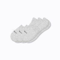 A 3 pack of combed cotton no show socks in heather grey