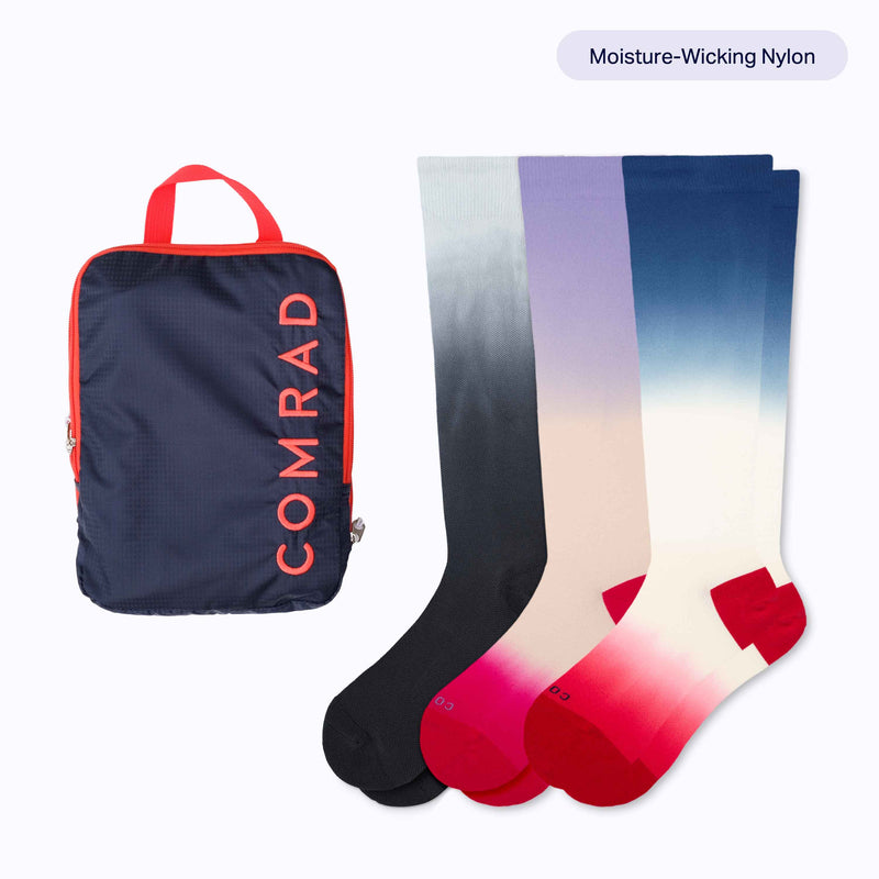 Compression Socks for Flying & LongHaul Traveling COMRAD