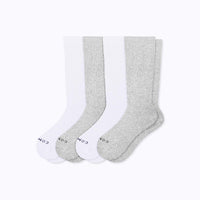 Combed Cotton Crew Socks - 4 Pack
