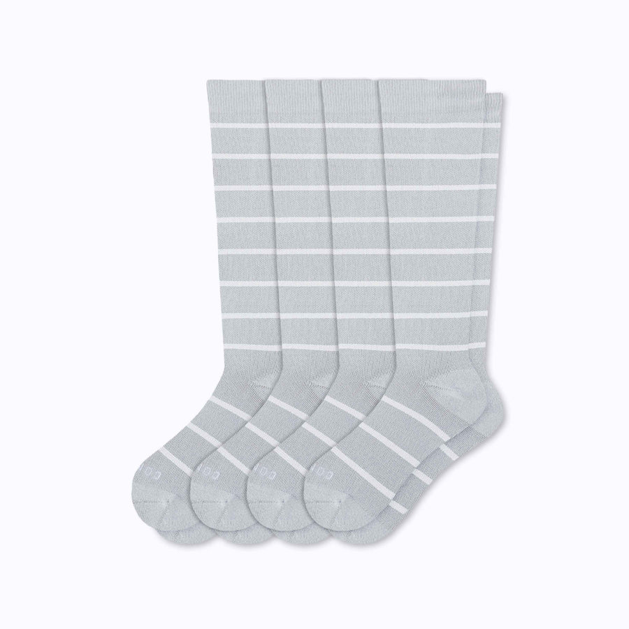 Knee-High Compression Socks – 4-Pack Stripes