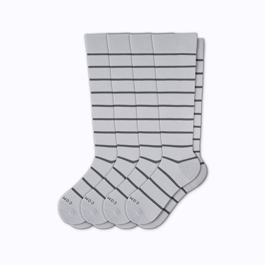Knee-High Compression Socks – 4-Pack Stripes