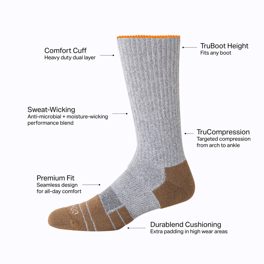 Work Boot Compression Socks 4-Pack