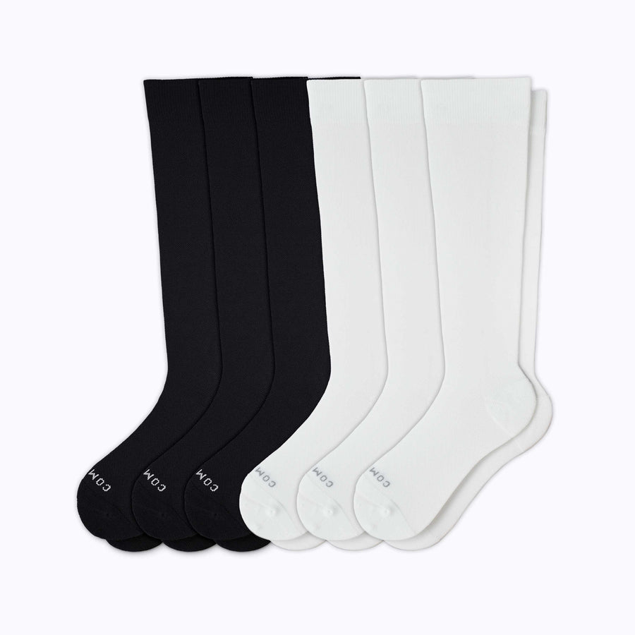 Knee-High Compression Socks – 6-Pack Solids