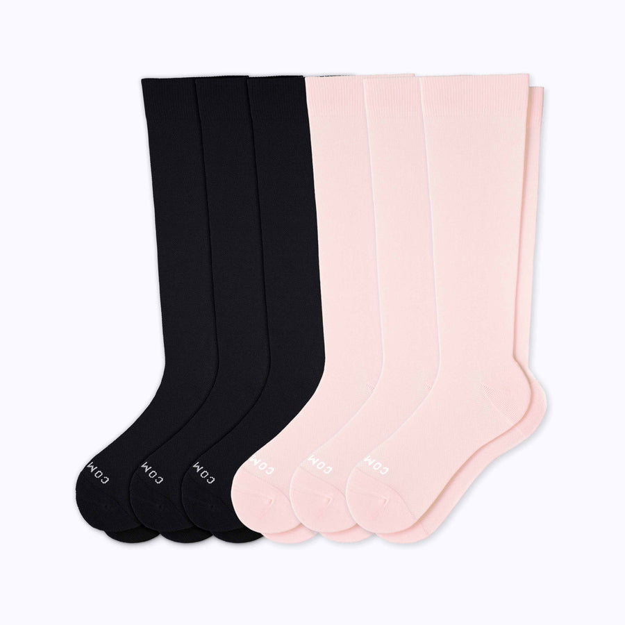 Knee-High Compression Socks – 6-Pack Solids