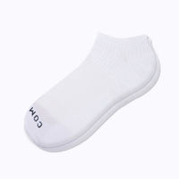 A pair of nylon ankle compression socks in white solid