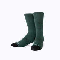 Combed Cotton Crew Socks - Green