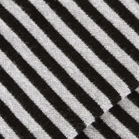 Close-up of black and white striped fabric texture