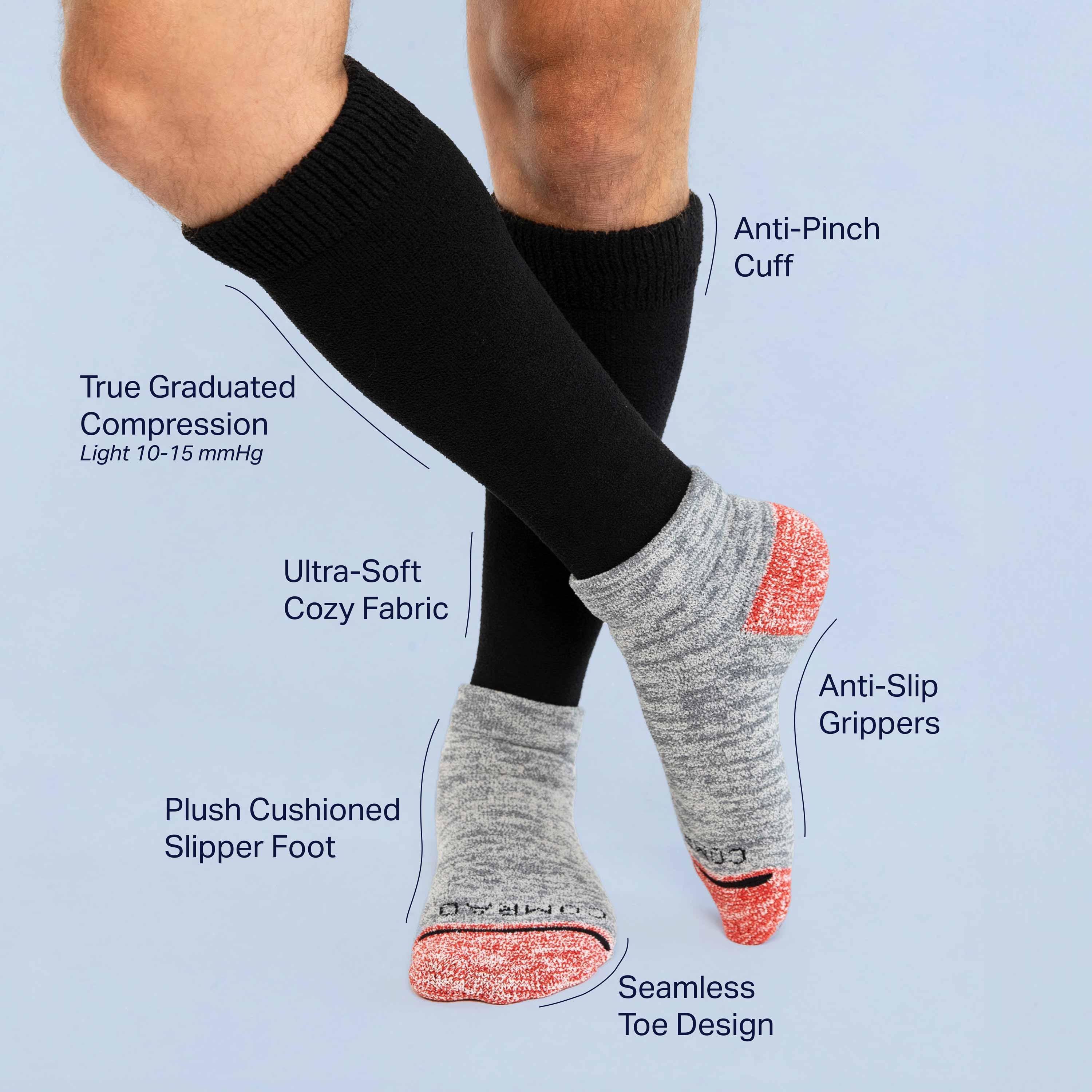 Cozy socks sales with grippers