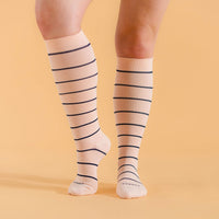 Knee-High Compression Socks - Stripes (20-30 mmHg)