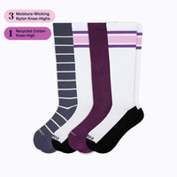 Pregnancy Pack-moisture-wicking nylon, and recycled cotton knee-high socks