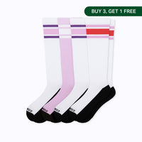 Knee-High Compression Socks Varsity - 4 Pack