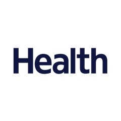 Health magazine logo on a transparent background