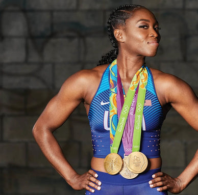<p><strong>Tianna Bartoletta</strong> wears Comrad for <em>Recovery</em></p>